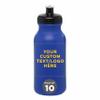 DISCOUNT PROMOS Custom 20 oz. Water Bottles with Push Cap Set of 10, Personalized Bulk Pack - Perfect for Gym, Hiking, Camping, Outdoor Sports - Reflex Blue view 1