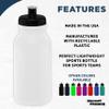 DISCOUNT PROMOS 20 oz. Water Bottles with Push Cap Set of 10, Bulk Pack - Perfect for Gym, Hiking, Camping, Outdoor Sports - White view 2