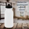 DISCOUNT PROMOS 20 oz. Water Bottles with Push Cap Set of 10, Bulk Pack - Perfect for Gym, Hiking, Camping, Outdoor Sports - White view 4