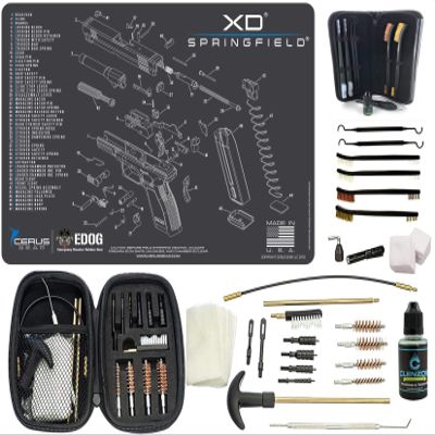 EDOG MAT for Springfield Armory XD (Exploded View) Pistol Cleaning Mat & Range Warrior Handgun Cleaning Kit & E.D.O.G. Tac Pak Cleaning Essentials