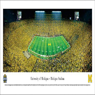Michigan Football, Under the Lights II - Unframed 40 x 13.5 Poster by Blakeway Panoramas