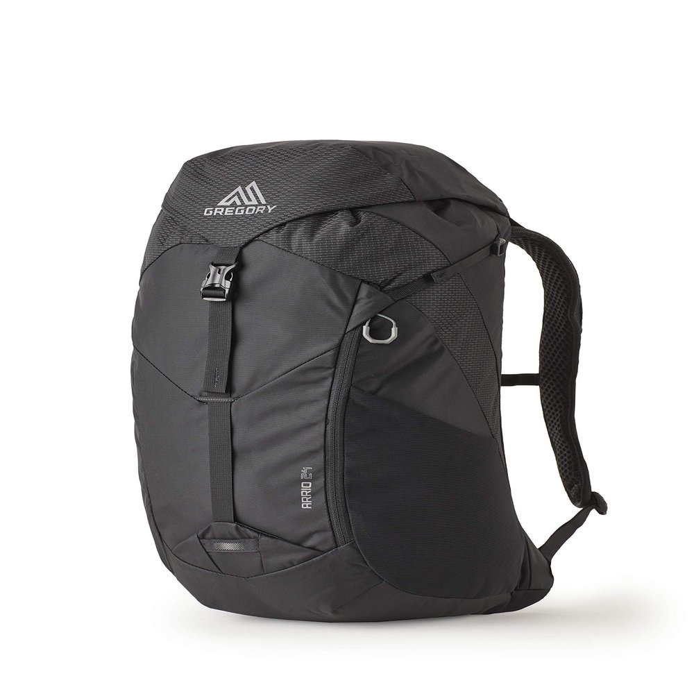 Gregory Arrio 24L Unisex Day Hiking Backpack with Ventilated Backpanel and Built-in Hydration Attachment (Reservoir Not Included), One Size Fits All, Flame Black