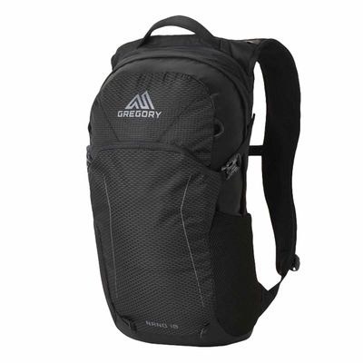Gregory Nano 18L Unisex Day Hiking/Commuter/Active Travel Backpack, Breathable Backpanel, Hydration Port, One Size Fits All, Obsidian Black