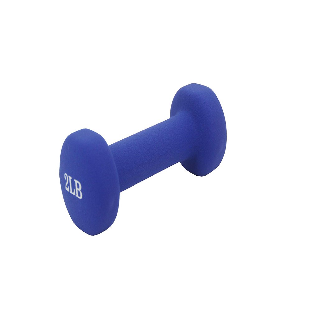 FixtureDisplays Neoprene Coated Dumbbell Weights 2 Pounds, Single, Blue 15207-2LB-2PK