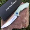 TACTICAL GEARZ Pocket Folding Knife for EDC, D2 Steel Blade, Solid G10 Handle, Includes Sheath (Triton Ice) view 1