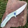 TACTICAL GEARZ Pocket Folding Knife for EDC, D2 Steel Blade, Solid G10 Handle, Includes Sheath (Triton Ice) view 3