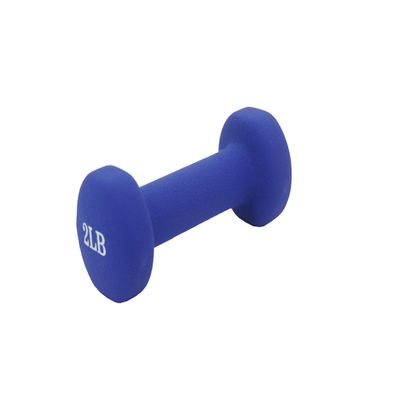 FixtureDisplays Neoprene Coated Dumbbell Weights 2 Pounds, Single, Blue 15207-2LB-2PK-2D