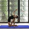 ARLIME 2" Thick Exercise Mat, 2-Fold Folding Gymnastics Mat with Carrying Handles, Exercise Panel for Gym, MMA, Home, Tumbling, 6' x 2' x 2'' Floor Mat (Blue) view 1