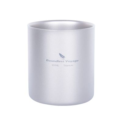 Boundless Voyage 3 in 1 Double Walled Titanium Cup Heat Resistant Mini Tea Drink Cup Outdoor Camping Mug Coffee Cups Camping Accessories Ti15154B