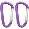 LESHIRY Large Carabiners Keychain 3" Aluminum D Shape Premium Durable D-Ring Carabiner Clip Hook Camping Accessories Snap Link Key Chain Durable Improved Design (2pcs Purple) view 1