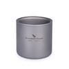 Boundless Voyage 3 in 1 Double Walled Titanium Cup Heat Resistant Mini Tea Drink Cup Outdoor Camping Mug Coffee Cups Camping Accessories Ti15152B