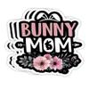 goldbabytee Bunny Mom Funny Bunnies White Rabbit - White- 4x3 Vinyl Stickers, Laptop Decal, Water Bottle Sticker (Set of 3) view 1