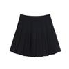 ZHANCHTONG Women's High Waist A-Line Pleated Mini Skirt Short Tennis Skirt (Black,2XL) view 1