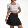 ZHANCHTONG Women's High Waist A-Line Pleated Mini Skirt Short Tennis Skirt (Black,2XL) view 2