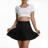 ZHANCHTONG Women's High Waist A-Line Pleated Mini Skirt Short Tennis Skirt (Black,2XL) view 4