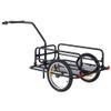 Folding Bike Cargo Trailer Cart with Seat Post Hitch - Black view 1