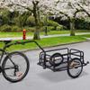 Folding Bike Cargo Trailer Cart with Seat Post Hitch - Black view 2