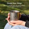 Boundless Voyage Double Walled Titanium Cup Insulated Mug Anti-scalding Outdoor Camping Tableware 120ml 180ml 300ml 450ml (3 PCS (120+180+300ml)) view 4