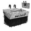 Wiel Bike Basket with Black Liner Rainproof Cover, Folding Steel Bicycle Basket Easy Install to Front Handlebar or Rear Rack, Heavy-Duty Metal Wire Bearing 33 lbs for Commuter Grocery Shopping Picnic view 1