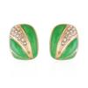 Estele Brass light green colour fancy Mosaic Studs for Girls Suitable for All Occasions Gift for Wedding, Engagement, Anniversary, and Birthday