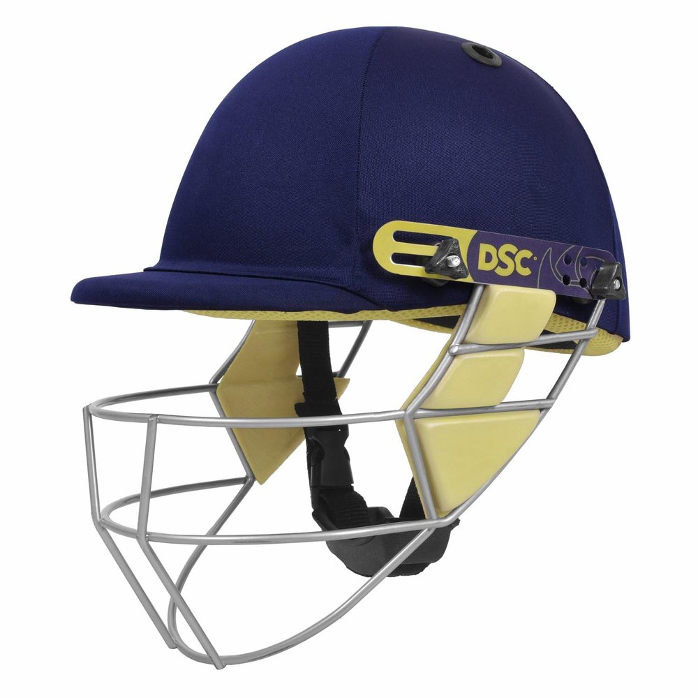 DSC Bouncer Cricket Helmet | Navy Blue | Size: Extra Small | for Men & Boys | Steel Grill | Adjustable Back Support Strap | Removable and Washable Sweatband | Lightweight