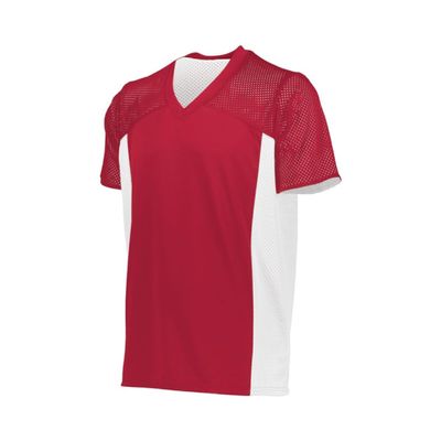 Augusta Sportswear Mens Reversible Flag Football Jersey, Scarlet/White M