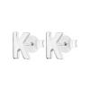 PAVOI Stud Earrings for Women, White Gold, Size 7.2 x 5.4 Millimeters, K view 3