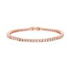 PAVOI 14K Gold Plated Cubic Zirconia Classic Tennis Bracelet | Rose Gold Bracelets for Women | 6.5 Inches view 1