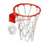 Heavy Duty Stainless Steel Chain Basketball Net, Outdoor Hanging Basket with 12 Hooks to Fit Most Standard Hoops Including Indoor Gyms, No Need to Worry About Rust. view 1