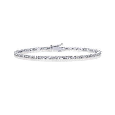 PAVOI 14K Gold Plated Cubic Zirconia Classic Tennis Bracelet | White Gold Bracelets for Women | 6.5 Inches
