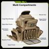 TIDEWE Tactical Range Backpack Bag for Gun and Ammo with Pistol Case (Khaki) view 3
