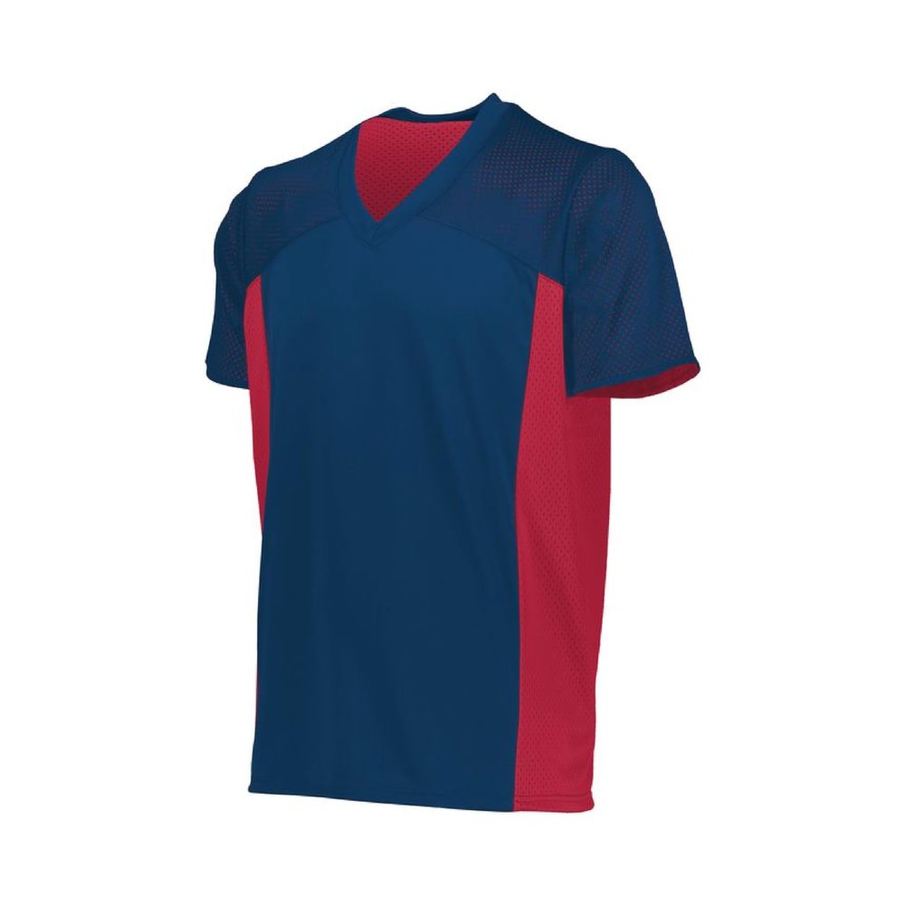 Augusta Sportswear Mens Reversible Flag Football Jersey, Navy/Scarlet XL