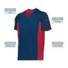 Augusta Sportswear Mens Reversible Flag Football Jersey, Navy/Scarlet XL view 4
