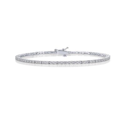 PAVOI 14K Gold Plated Cubic Zirconia Classic Tennis Bracelet | White Gold Bracelets for Women | 7.5 Inches