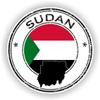 1x Sudan Round Vinyl Waterproof Sticker - 5cm / 2inches view 1