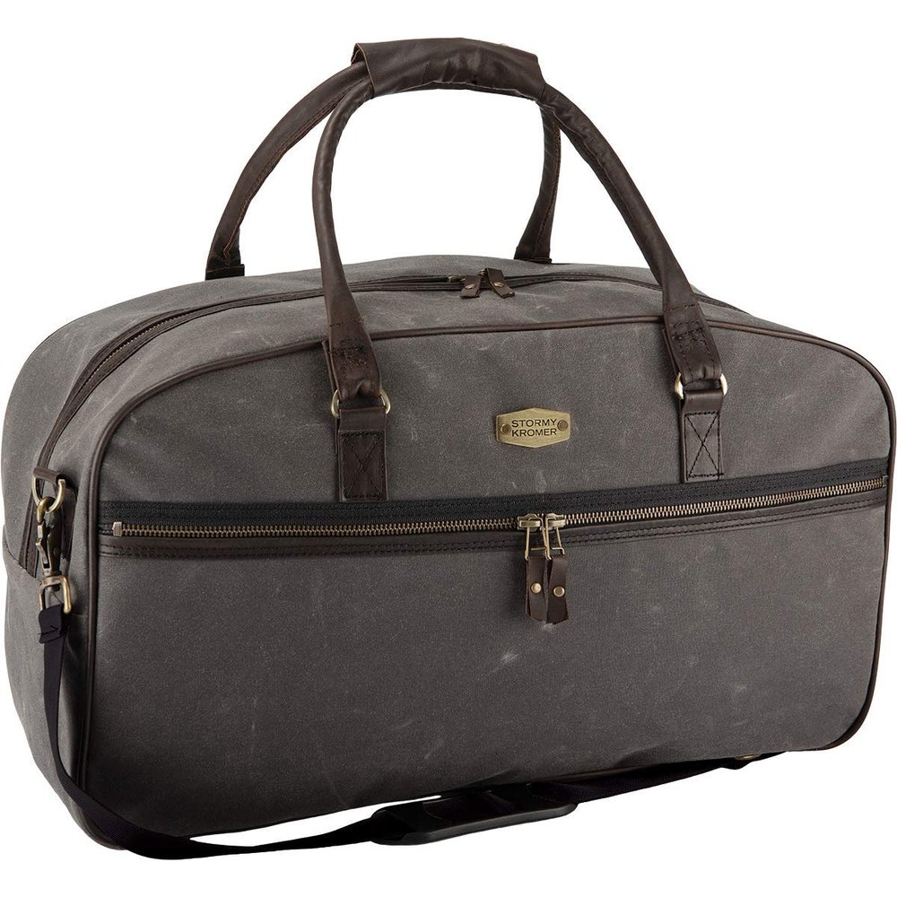 Stormy Kromer The Legacy Bowler - Vintage Bag, Rugged Waxed Cotton, Leather Trim