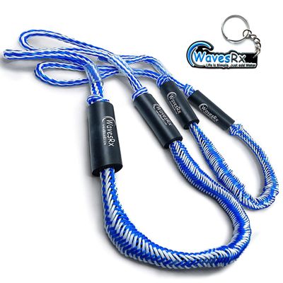 DockingPal - Premium Bungee Dock Line for Boats | Elastic Mooring Rope Stretches to Absorb Shocks & Prevent Damage to Your Watercraft | Safer Docking for Your Boat, Jet Ski, Pontoon or Kayak