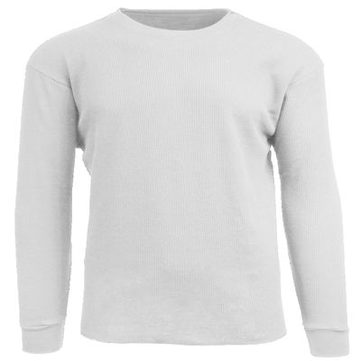 Galaxy by Harvic Mens Crew Neck Thermal Shirt (Multiple Sizes/Colors) White