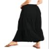 Ambiance Apparel Women's Juniors Boho Maxi Skirt (Large, Black) view 4