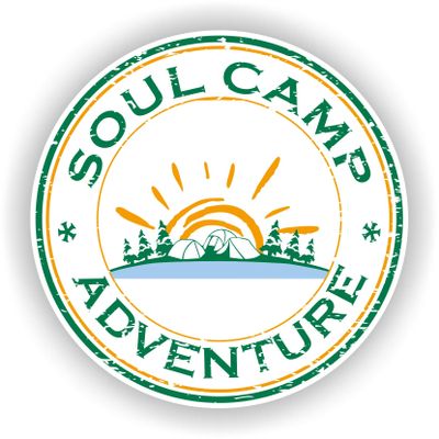 1x Soul Camp Round Vinyl Waterproof Sticker - 15cm / 5.9inches