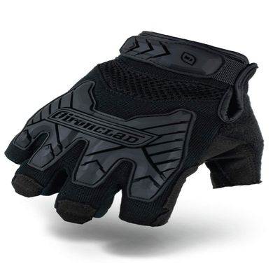 Ironclad IEXT-FIBLK-04-L Tactical Fingerless Impact Glove Black, Large