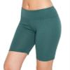 ALWAYS Women's Ribbed 8" Bike Shorts - Premium Soft High Waist Rib Knit Short Yoga Pants Seafoam XL view 1