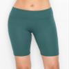 ALWAYS Women's Ribbed 8" Bike Shorts - Premium Soft High Waist Rib Knit Short Yoga Pants Seafoam XL view 2
