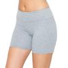 ALWAYS Women's Ribbed 5" Bike Shorts - Premium Soft High Waist Rib Knit Short Yoga Pants Grey M view 1