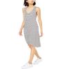 bar III Womens Striped Sleeveless Scoop Neck MIDI Shift Straight Leg Dress Black XXL view 1