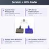Bike Brake Pads Ceramic + Kevlar for Shimano M05 BO1S Deore Br-M575-M525-M515-T615-T675-M505-M495-M486-M485-M475-M465-M447-M446-M445-M416-M415-M395-M375-M315-M355-C601-C501 (Black) view 2