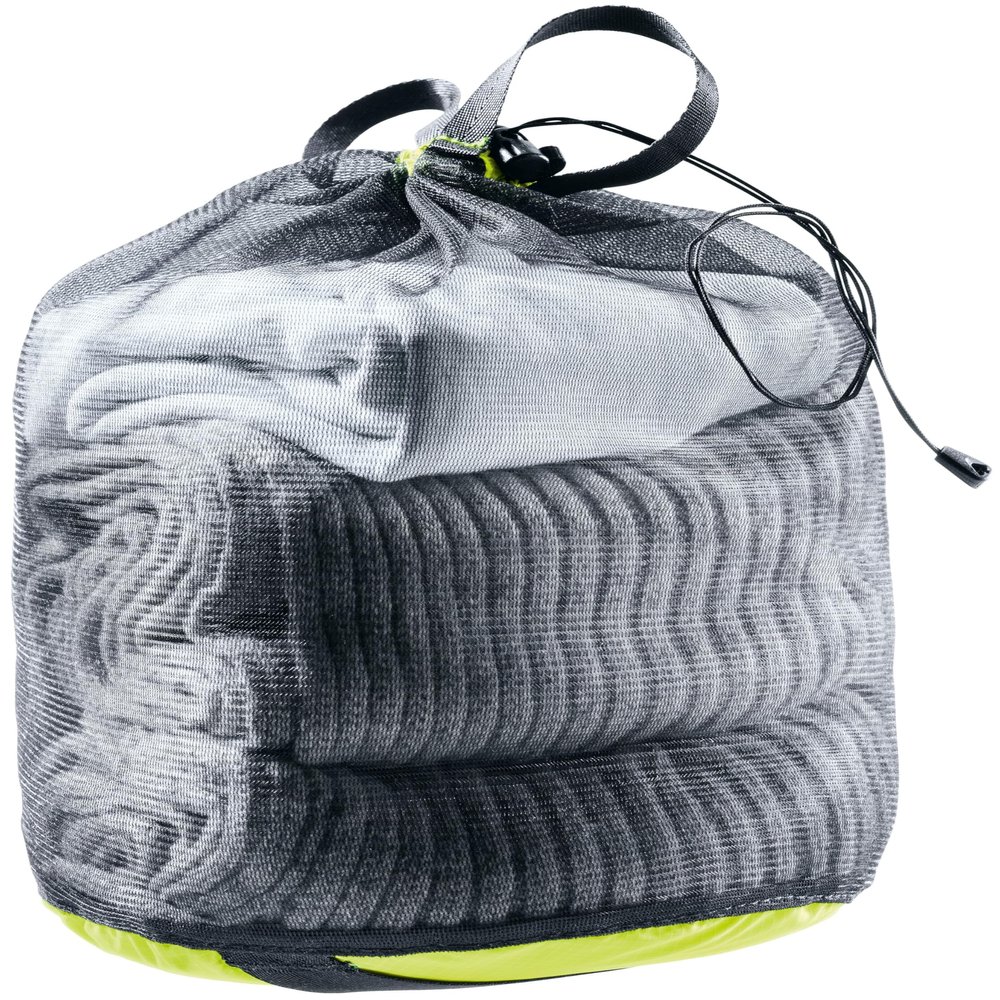 Deuter Mesh Sack 3, Tear-Resistant 3-Liter Pack Sack Storage Accessory for Hiking, Camping & Travel - Citrus-Black
