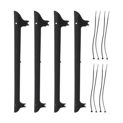 BESPORTBLE 4 Sets of Bike Chain Stickers Bicycle Chainstay Frame Protector Covers Bike Cycling Stickers (Black)