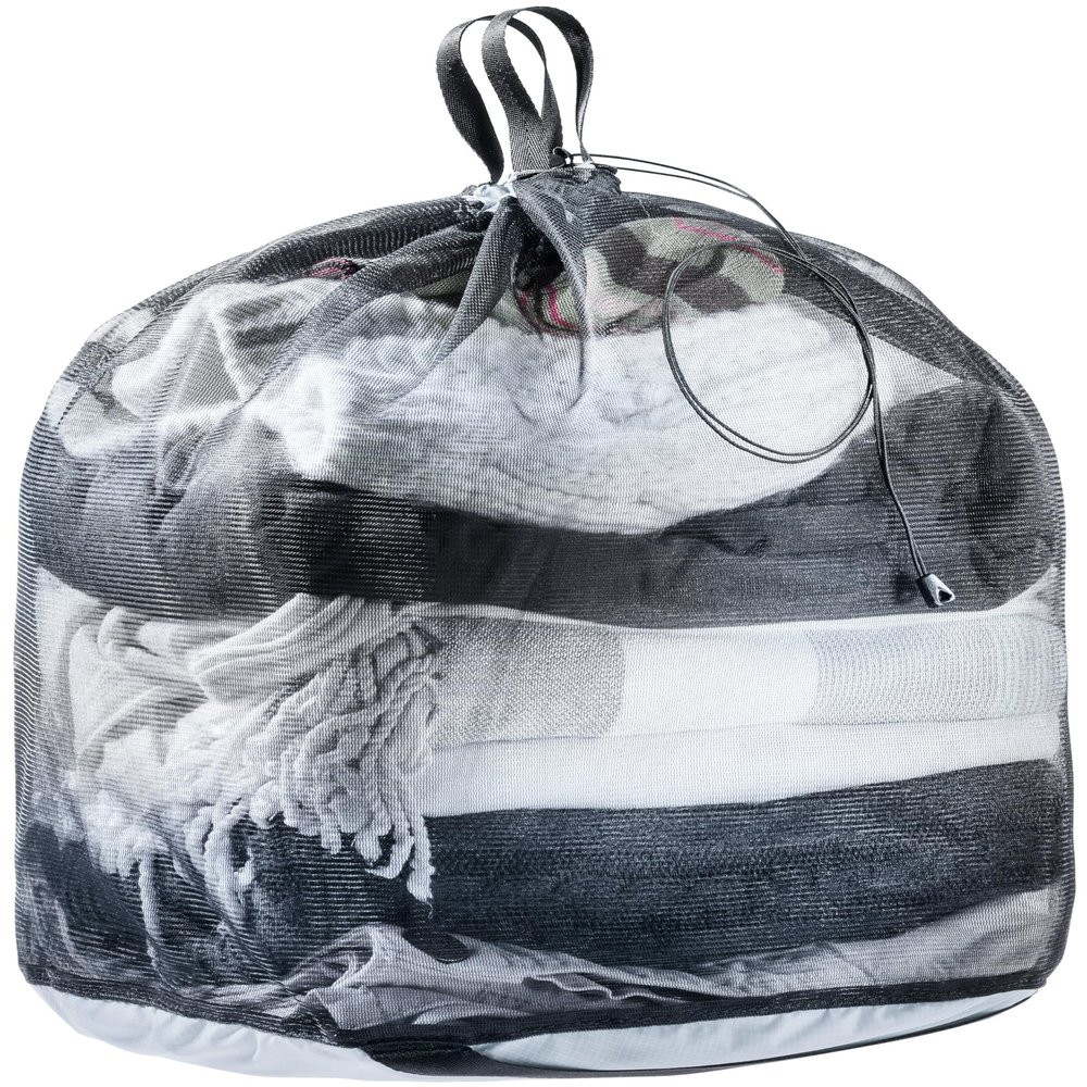 Deuter Mesh Sack 18, Tear-Resistant 18-Liter Pack Sack Storage Accessory for Hiking, Camping & Travel - Tin-Black