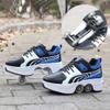 MLyzhe Deformation Roller Shoes Male and Female Skating Shoes Adult Children's Automatic Walking Shoes Invisible Pulley Shoes Skates with Double-Row Deform Wheel view 2